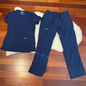 Cherokee Navy 2 Piece Scrub Set Top Size XS Bottom Size SP